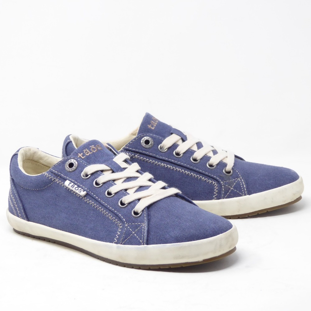 Taos Star Canvas Sneakers Womens Size 6.5 Blue Lace Up Casual Shoes
